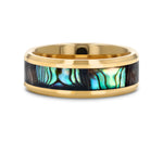 Gold Plated Tungsten with Mother of Pearl - 8mm 