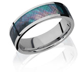 Titanium Black Mother of Pearl Ring 7mm 