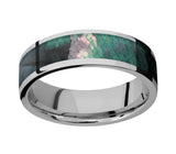 Titanium Black Mother of Pearl Ring 7mm 