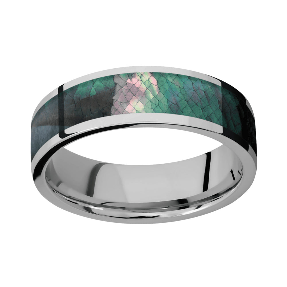 Titanium Black Mother of Pearl Ring 7mm 