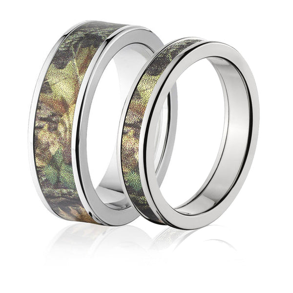 Mossy Oak His and Hers Matching Ring Set - Camo Ever After