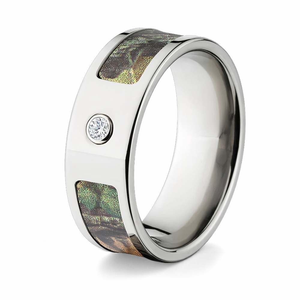 mossy oak bezel ring