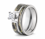 Mossy Oak Breakup Infinity Camo Ring Set for Her 