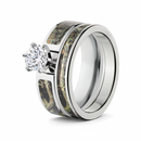 Mossy Oak Breakup Infinity Camo Ring Set for Her 