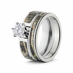 Mossy Oak Breakup Infinity Camo Ring Set for Her 