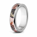 Mossy Oak Pink Breakup Camo Ring - 6mm Titanium 