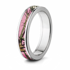 Womens Pink Camo Ring - Mossy Oak Break Up 5mm 