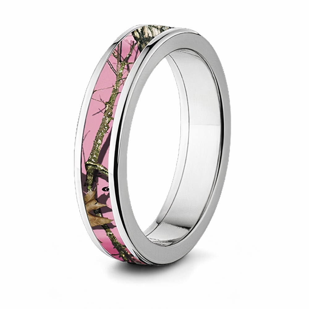 Womens Pink Camo Ring - Mossy Oak Break Up 5mm 
