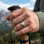 Cobalt Chrome Mountain Ring – Satin Finish 8mm