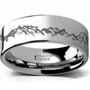 Mountain Range Outdoors Ring - Tungsten - 4mm - 10mm 