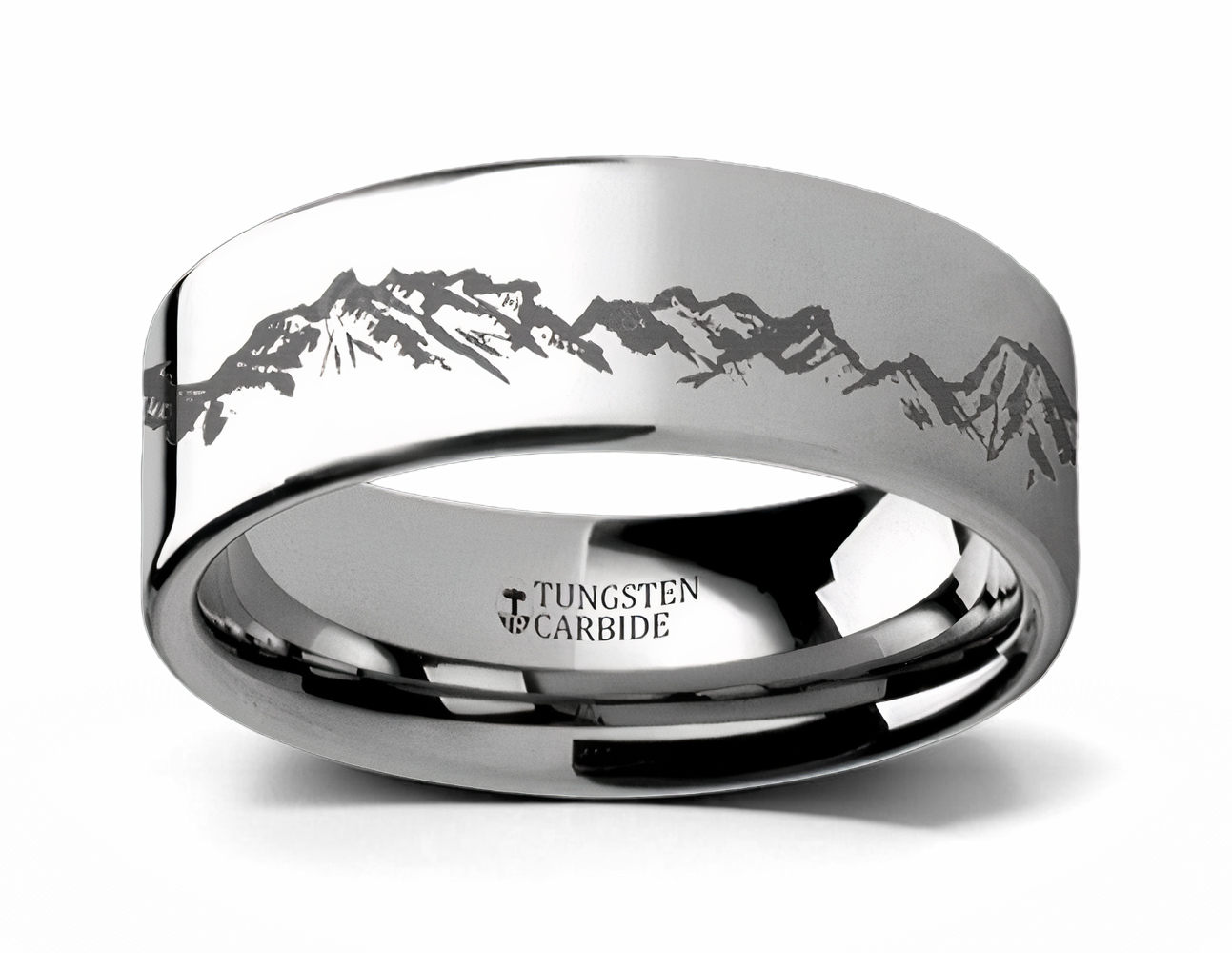 Mountain Range Outdoors Ring - Tungsten - 4mm - 10mm 