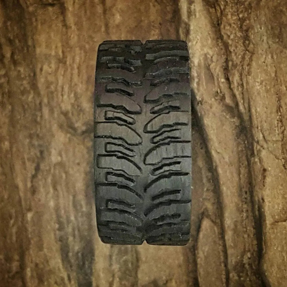 rubber tire tread ring Carbon Fiber Tire Tread Wedding Ring