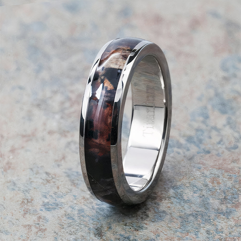 Natural Leaf Camo Ring 6mm - Moonlight Shadow 