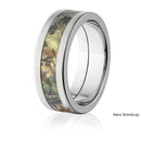 Mossy Oak Ring 8mm Titanium in Brush Finish - Pick Pattern 
