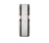 Concrete Wedding RIng with Carbon Fiber & Titanium Sleeve 