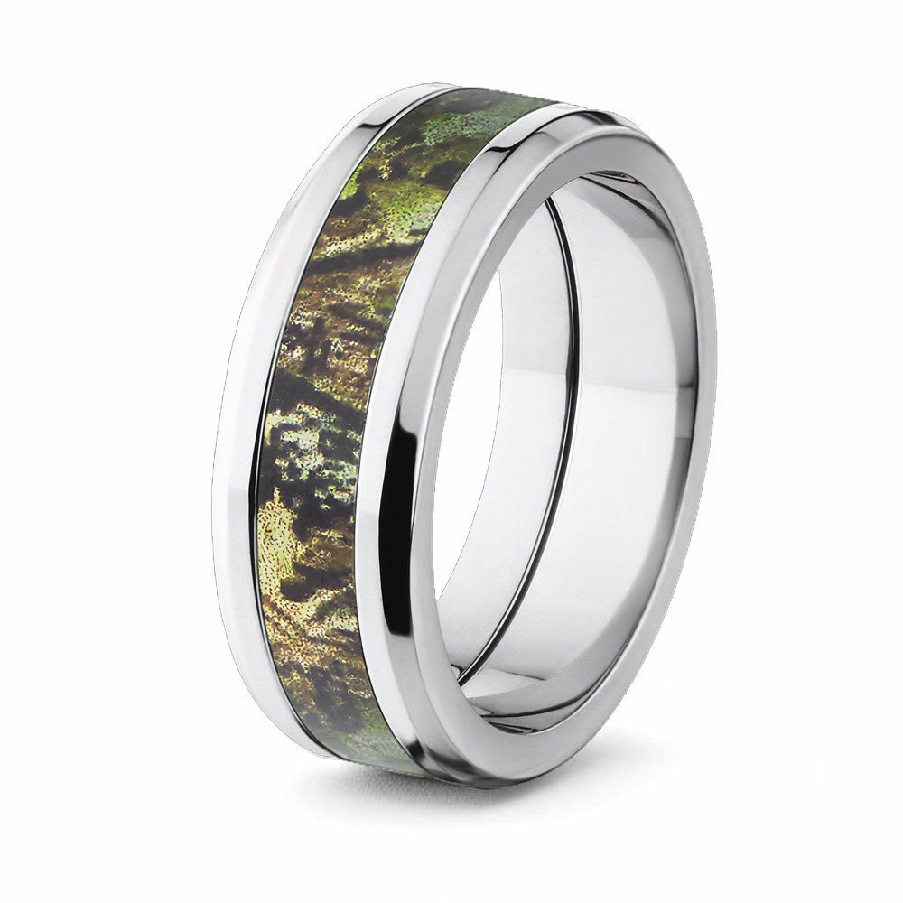 Mossy Oak Obsession Camo Ring - 8mm Tapered 