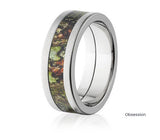Mossy Oak Ring 8mm Titanium in Brush Finish - Pick Pattern 
