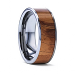 Olive Wood Tungsten Wedding Band