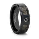 Ombre Antler Inlay Ring with Black Diamond 