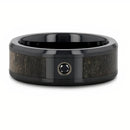 Ombre Antler Inlay Ring with Black Diamond 