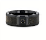 Ombre Antler Inlay Ring with Black Diamond 