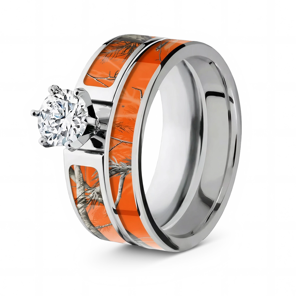Realtree AP Orange Bridal Set - CZ or Diamond Option