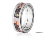 Mossy Oak Ring 8mm Titanium in Brush Finish - Pick Pattern 