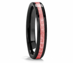 Pink Carbon Fiber Band in Black Ceramic 