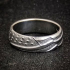 Old Glory Polished Titanium American Flag Ring 