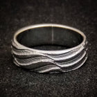 Old Glory Polished Titanium American Flag Ring 