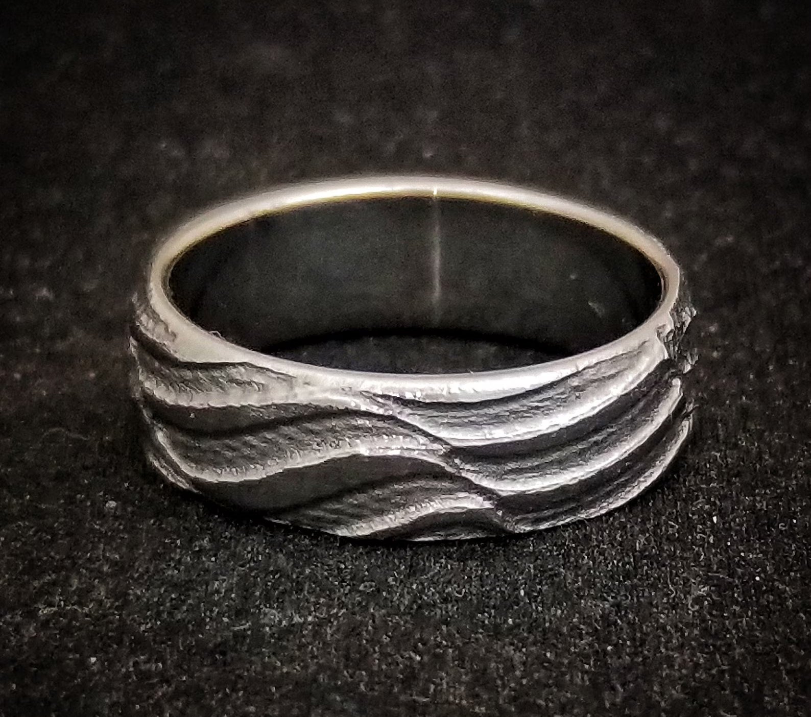 Old Glory Polished Titanium American Flag Ring - Camo Ever After