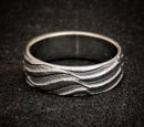 Old Glory Polished Titanium American Flag Ring - Camo Ever After