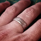 Old Glory Polished Titanium American Flag Ring 