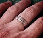 Old Glory Polished Titanium American Flag Ring 