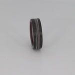 Fordite Men's Ring with Carbon Fiber Rails