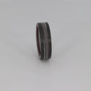 Fordite Men's Ring with Carbon Fiber Rails