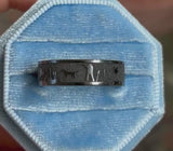 Laser Carved Duck Hunt Scenery Ring - 7mm Zirconium