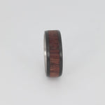 koa wood carbon fiber titanium ring