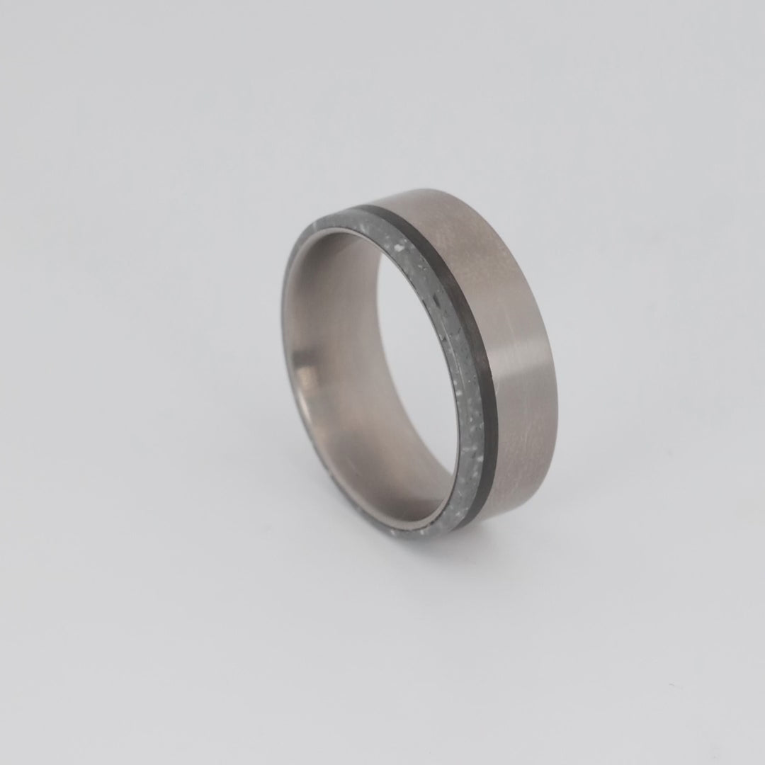 titanium concrete and carbon fiber ring