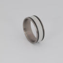 titanium and concrete wedding ring