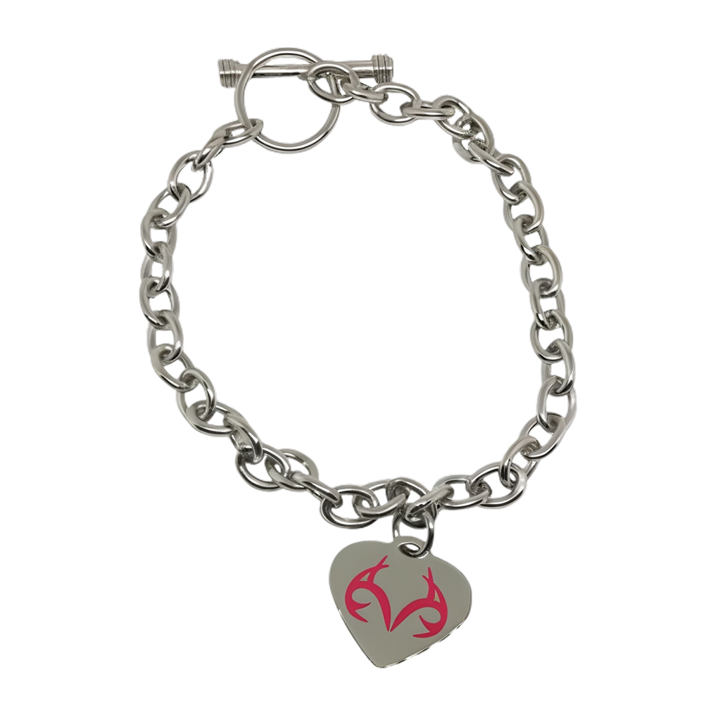 Realtree Bracelet with Logo in Stainless Steel 