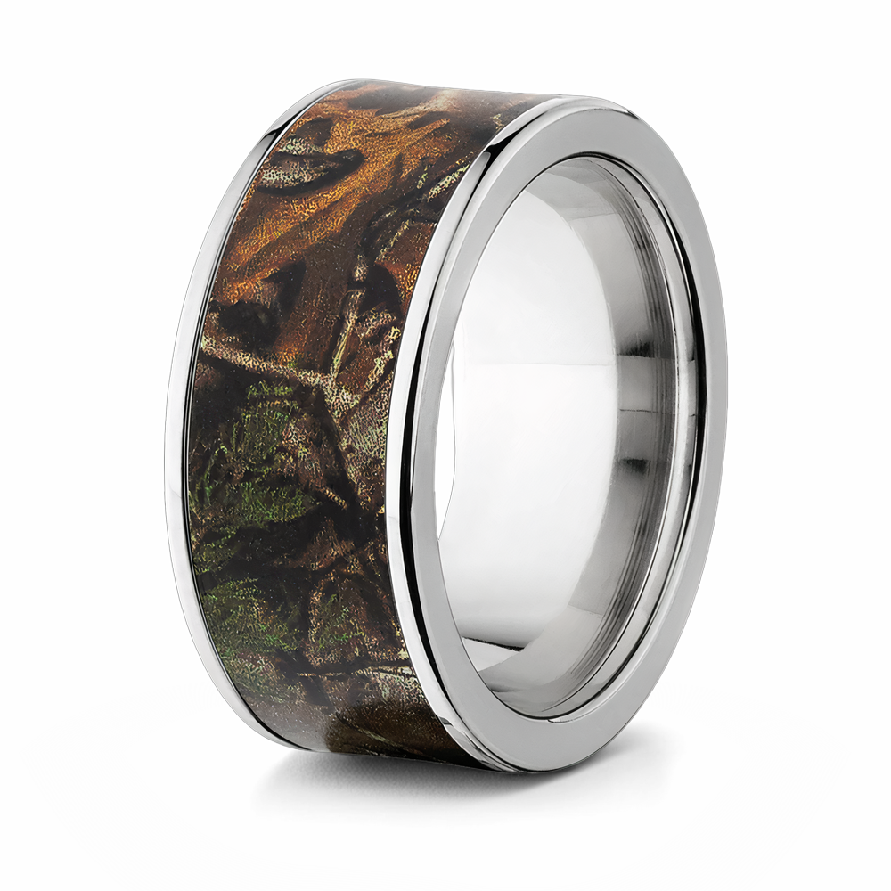 Realtree Ring - 10mm Titanium Pick Pattern 