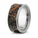 Realtree Ring - 10mm Titanium Pick Pattern 