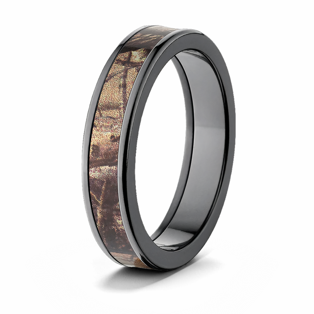 Realtree AP Camo Ring in Black - Pick Width 