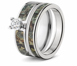 Realtree Timber Camo Ring Bridal Set for Her 