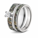 Realtree Timber Camo Ring Bridal Set for Her 