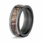 Realtree AP Camo Ring for Him - Black Zirconium 8mm 