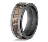 Realtree AP Camo Ring for Him - Black Zirconium 8mm 