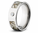 Realtree 8mm Bezel Ring with Real Diamond 