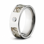 Realtree 8mm Bezel Ring with Real Diamond 